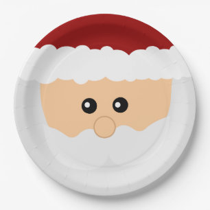 Christmas Santa Claus Paper Plates