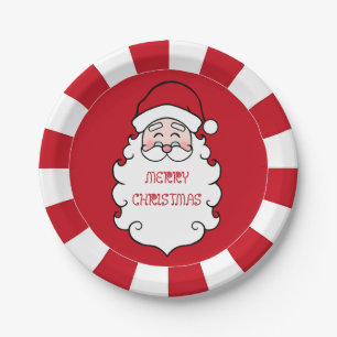 Christmas Santa Claus Party Paper Plates