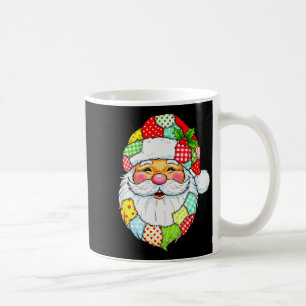 Christmas Santa Claus Patchwork Vintage Men Women  Coffee Mug