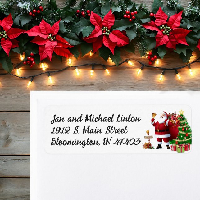 Christmas Santa Claus Personalize Return Address  (Creator Uploaded)