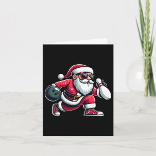Christmas Santa Claus Play A Bowling Funny Boys Ki Card