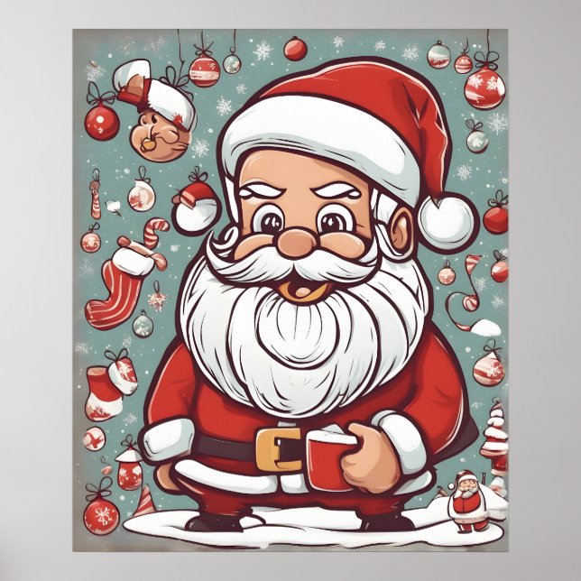 Christmas Santa Claus Poster (Front)
