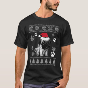 Christmas Santa Claus Pug Dog Dad Mom Boy Girl Xma T-Shirt