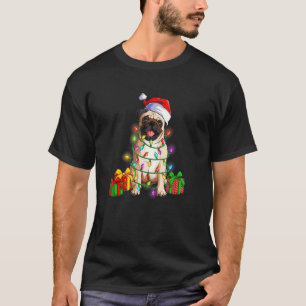 Christmas Santa Claus Pug Merry Xmas Dog Dad Mom B T-Shirt