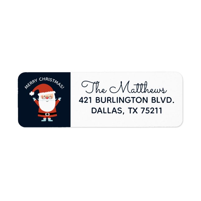 Christmas Santa Claus Return Address (Front)