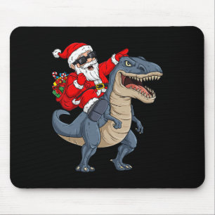 Christmas Santa Claus Riding Dinosaur T Rex Boys K Mouse Pad