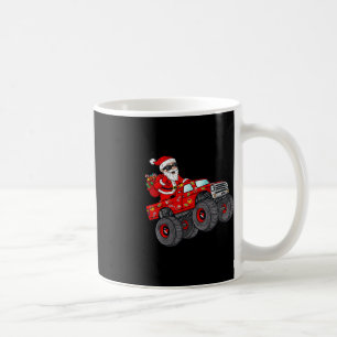 Christmas Santa Claus Riding Monster Truck Boys Ki Coffee Mug