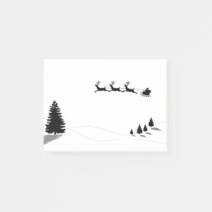 Christmas Santa Claus Santa Sleigh Scene Reindeer. Post-it Notes
