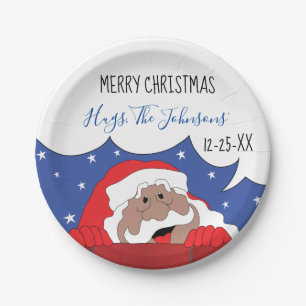 Christmas Santa Claus Says Paper Plate