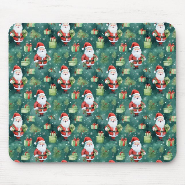 Christmas Santa Claus Seamless Pattern-82909 Mouse Pad (Front)