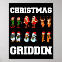 Christmas Santa Claus Snowman Reindeer Griddy Grid