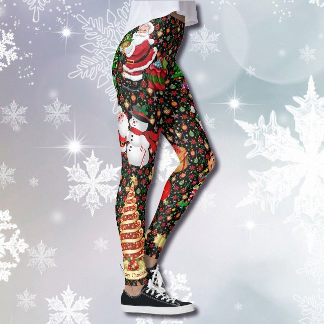 Christmas Santa Claus Snowman Women's Leggings (Creator Uploaded)
