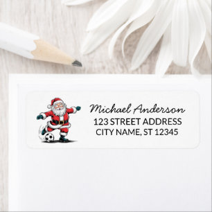 Christmas Santa Claus Soccer Ball Return Address