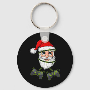 Christmas Santa Claus Video Game Controllers Boys  Keychain