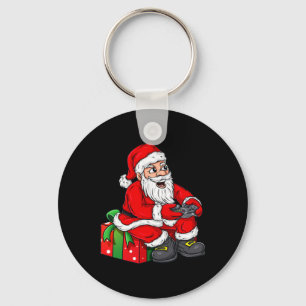 Christmas Santa Claus Video Gamer Controller Boys Keychain