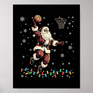 Christmas Santa Claus Volleyball Pajama Xmas Mens  Poster