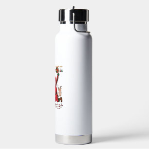 Christmas Santa Claus Volleyball Snowman Reindeer Water Bottle