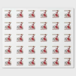 Christmas Santa Claus Volleyball Snowman Reindeer Wrapping Paper