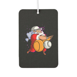 Christmas Santa Claus With Baseball Bat Air Freshener