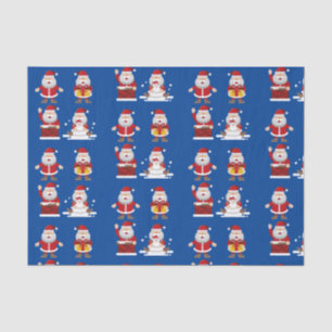 Christmas Santa Claus With Gifts Tissue Paper