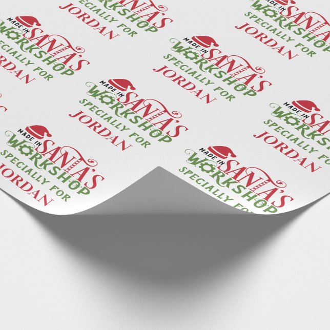 Christmas Santa Clause Express Delivery Wrapping Paper (Corner)
