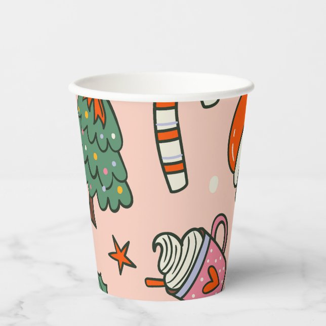 Christmas Santa Clause Party Paper Cups (Front)