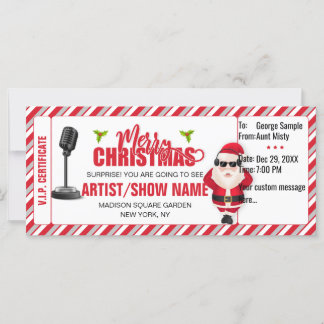Christmas Santa Concert Ticket, Gift Card/Voucher