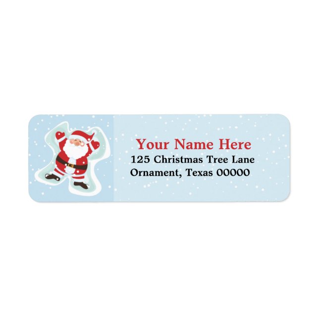 Christmas Santa Custom Return Address Labels (Front)