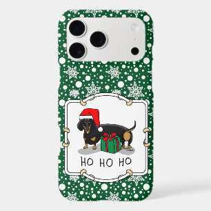 Christmas Santa Dachshund (S black & tan) Cute