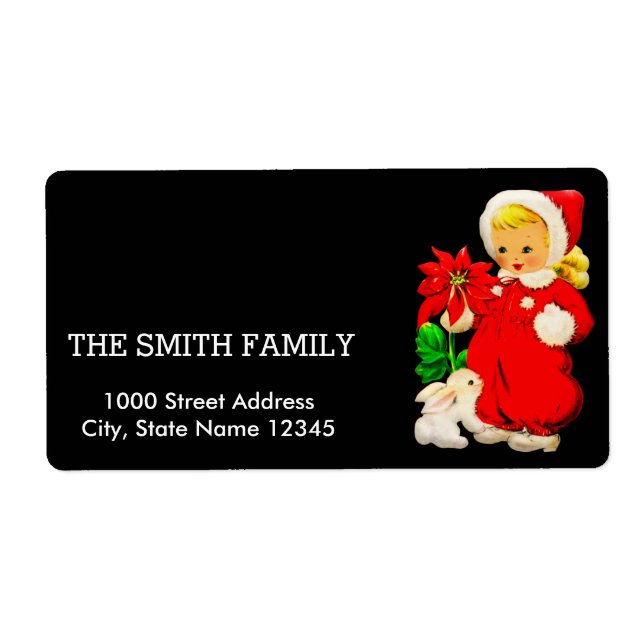 Christmas Santa Decor with Black Background (Front)