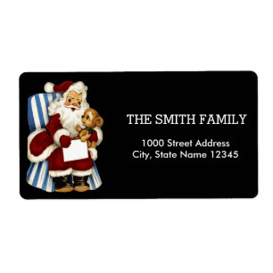 Christmas Santa Decor with Black Background
