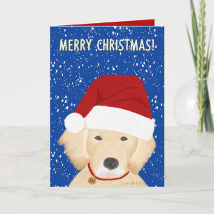 Christmas Santa Dog Greeting Greeting Card