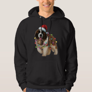 Christmas Santa Dog, St. Bernard, Saint Xmas, Dog Hoodie