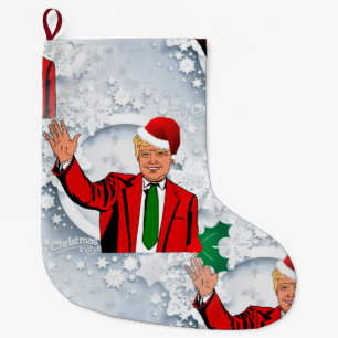 christmas santa donald trump xmas stocking