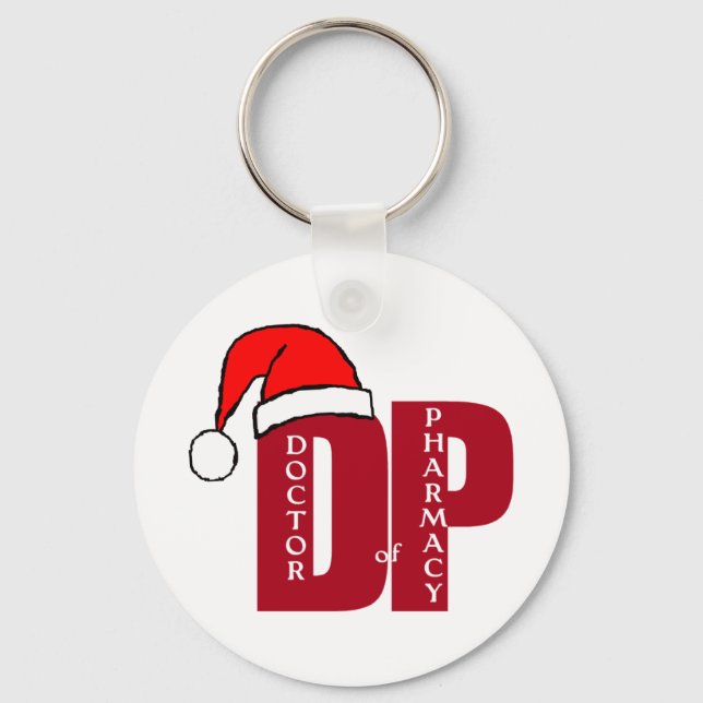 CHRISTMAS SANTA DP - DOCTOR OF PHARMACY KEYCHAIN (Front)