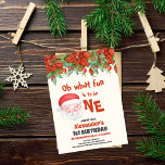 Christmas Santa First Birthday Invitation<br><div class="desc">Get ready to host a magical first birthday party with our Christmas Santa First Birthday Invitation. This invitation is your gateway to a festive celebration that combines the wonder of a first birthday with the enchantment of Christmas. The Santa-themed design and cheerful colours will set the perfect tone for an...</div>