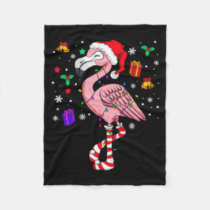 Christmas Santa Flamingo Lover Funny Classic Fleece Blanket