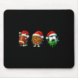 Christmas Santa Footbyll Bysketbyll Soccer Ice Cre Mouse Pad