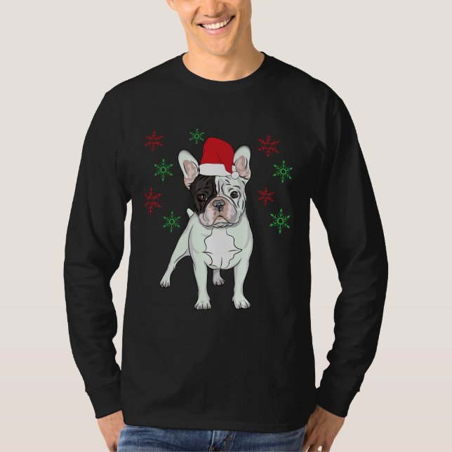 Christmas Santa Frenchie T-Shirt (Front)
