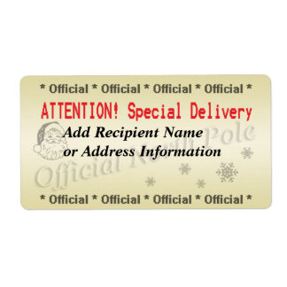 Christmas Santa Gift Tag and Shipping Label