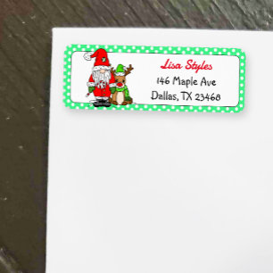 Christmas Santa Gnome and Reindeer Holiday 