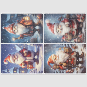 Christmas Santa Gnome  Tissue Paper