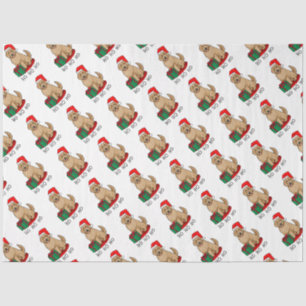 Christmas Santa Goldendoodle (golden red) Dog Cute Tissue Paper
