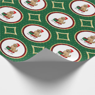 Christmas Santa Goldendoodle (golden red) Dog Cute Wrapping Paper