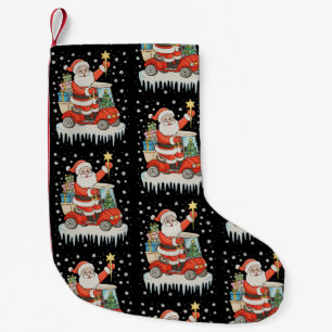 Christmas Santa Golfing Golf Cart Holiday Xmas Small Christmas Stocking