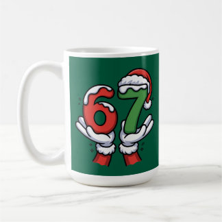 Christmas Santa Hand 67 6 7 Coffee Mug