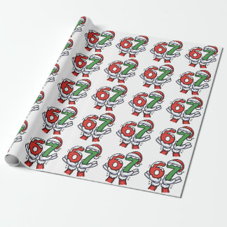 Christmas Santa Hand 67 6 7 Wrapping Paper