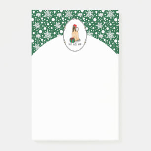 Christmas Santa Hat Afghan Hound Dog Fawn Cute Post-it Notes