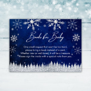 Christmas Santa Hat Baby Shower Books for Baby Enclosure Card