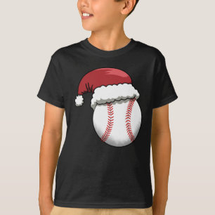 Christmas Santa Hat Baseball T-Shirt